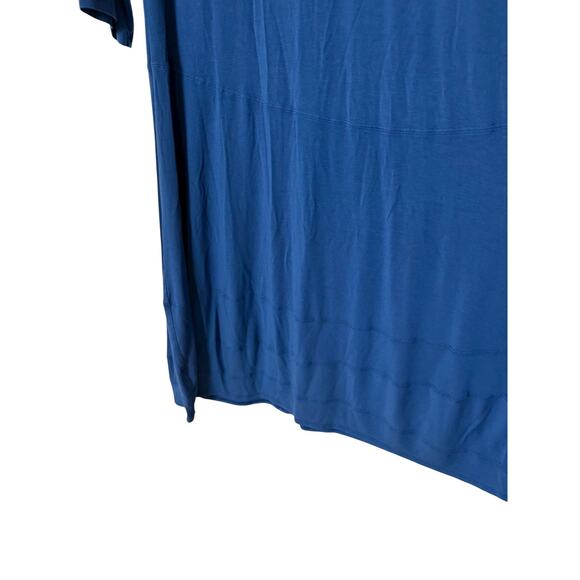 Eileen Fisher Blue XL 3/4 Sleeve Jersey Stretch Dress Rayon Lycra Flowy - Picture 3 of 6